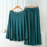 🌸 Luxury Night Suit for Women – Persian Blue Palazzo & Top Sleepwear Set